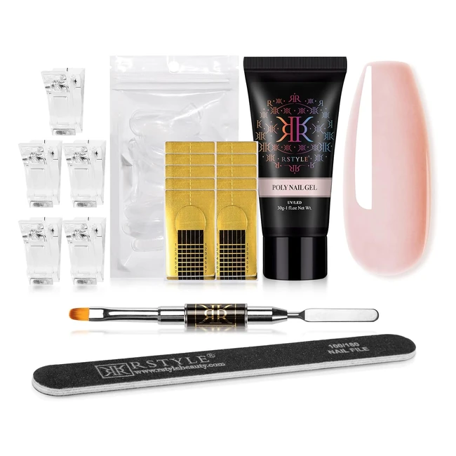 Kit Gel Unghie Ricostruzione 30g Poly Nails - Estensione Unghie Gel Builder Gel 