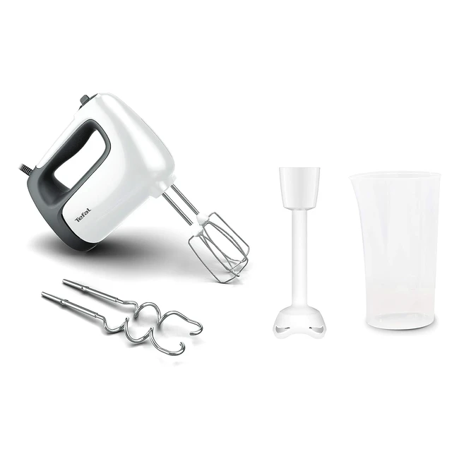 Tefal HT4611 Prepmix Handmixer 500Watt - 5 Geschwindigkeiten Turbo Zubehr