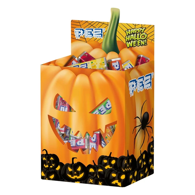 Pez Bote Halloween 50 Recharges Bonbons Fruits 5 Parfums