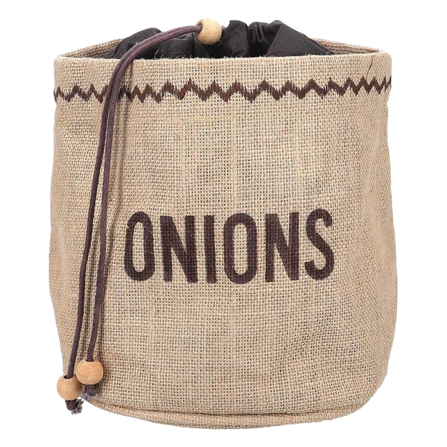 Sacchetto in iuta per conservazione cipolle Kitchencraft, marrone, 21x21x20 cm