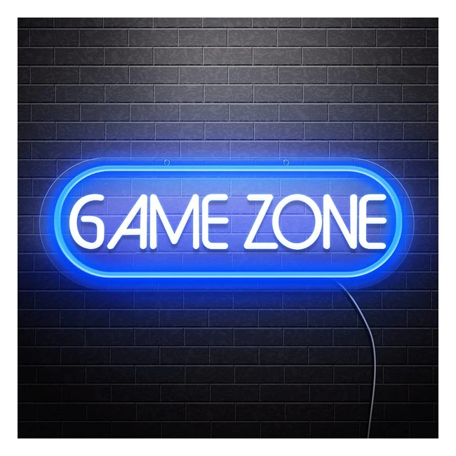 Neon Game Zone - LED Gradable Dco Gaming Cool - Solide - Pour Chambre Salle 