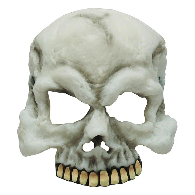 Glow in the Dark Skull Half Mask - Bristol Novelty BM385 - Unisex Adult - White - One Size