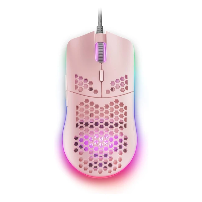 Mars Gaming MMAX Pink RGB 12400 DPI Maus Ultraleicht 69g Flexkabel Software