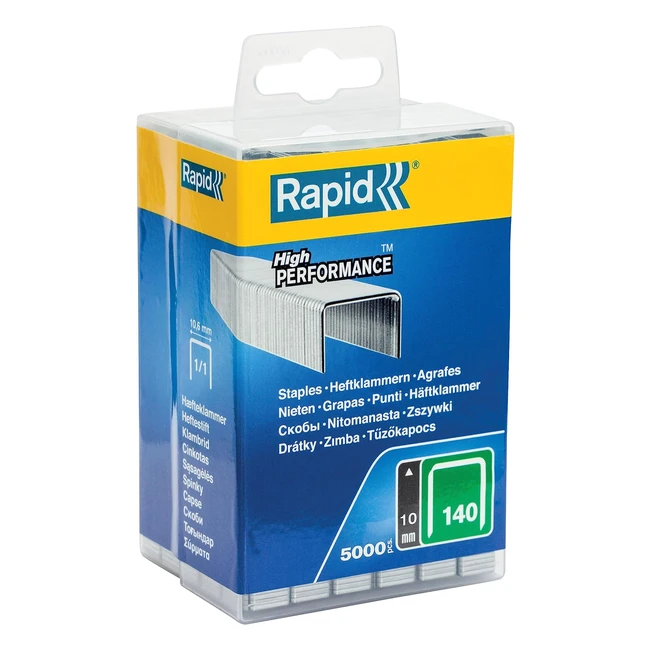 Graffette Rapid 5000 per plastica, cartone e tappeti - N140, 10mm