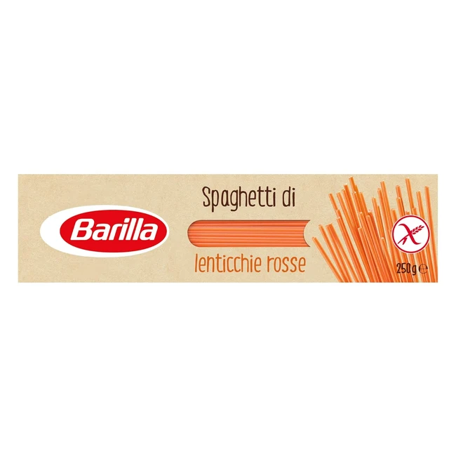Spaghetti di Lenticchie Rosse Barilla - Ricchi di Fibre e Proteine - Senza Glutine - 250 gr
