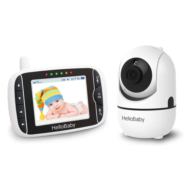 Monitor bebé 32 pulgadas cámara vídeo 360 PTZ vigilancia vox visión nocturna temperatura audio bidireccional