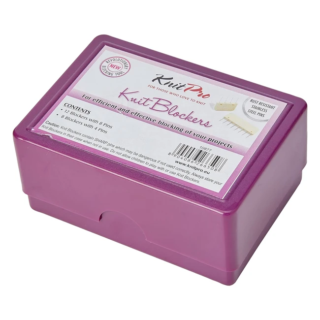 Caja de Bloqueadores de Punto KnitPro - Plástico/Acero - Referencia 123456 - ¡Bloquea tus Proyectos de Tejido!