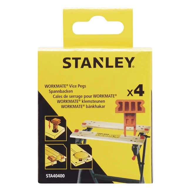 Fijaciones Stanley STA40400XJ para Banco de Trabajo - Optimización de Estabilidad - Compatible con Black+Decker Workmate WM100, WM825, WM550, WM536 y WM301
