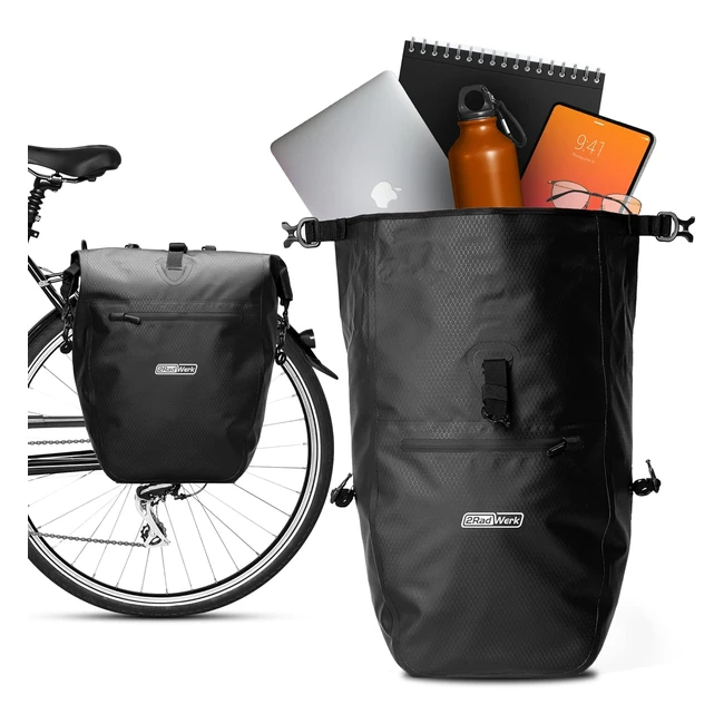 2radwerk Fahrradtasche 254L wasserdicht mit Tragegriff und Schultergurt