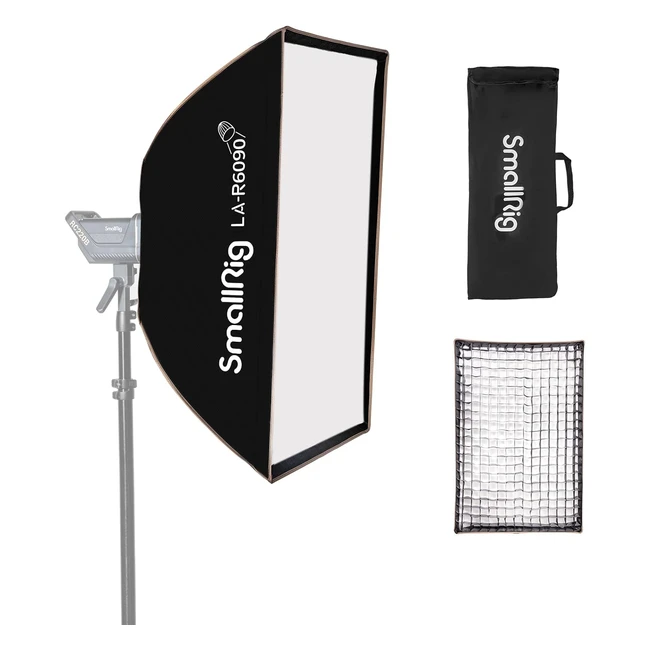 SmallRig LAR6090 Rectangular Softbox 60x90cm - Studio Soft Box with Diffuser and Honeycomb Grid for Bowens Mount COB Video Light