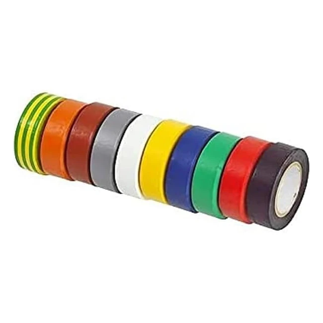 Rubans d'isolation PVC multicolore KS Tools 1416010 - Lot de 10 pièces