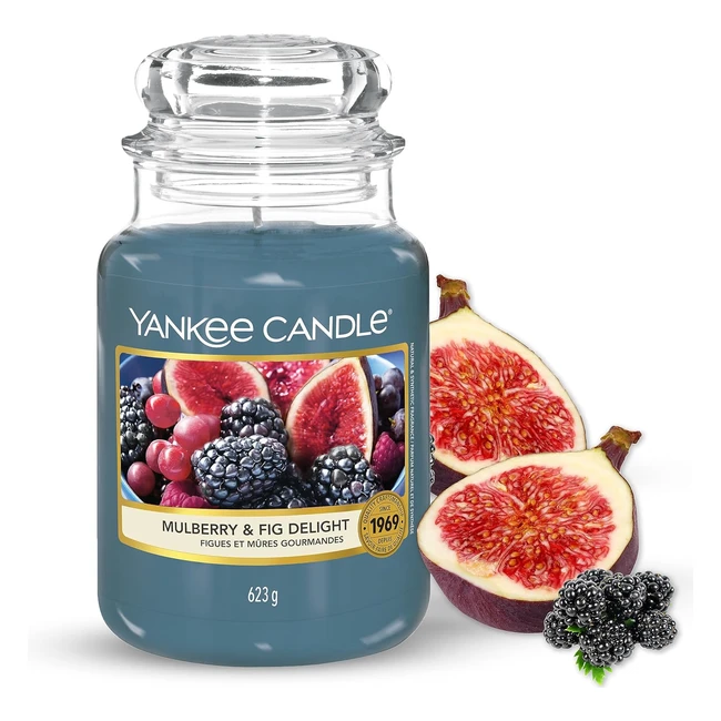 Yankee Candle Duftkerze im Glas Gro Mulberry  Fig Delight bis zu 150 Stund