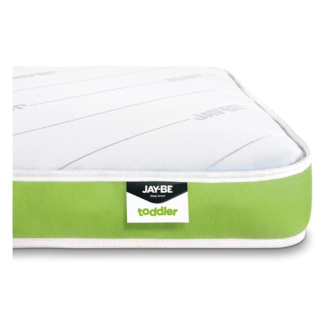 Jaybe Toddler Antiallergy Foam Free Sprung Mattress - White/Green - 140 x 70 x 10 cm