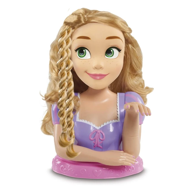 Busto Deluxe Disney Princess Rapunzel DND03000 - ¡Peina su pelo rubio y diviértete con 13 accesorios!
