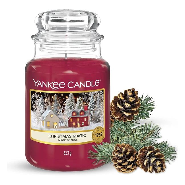 Christmas Magic Large Jar Candle - Yankee Candle, Up to 150 Hours Burn Time