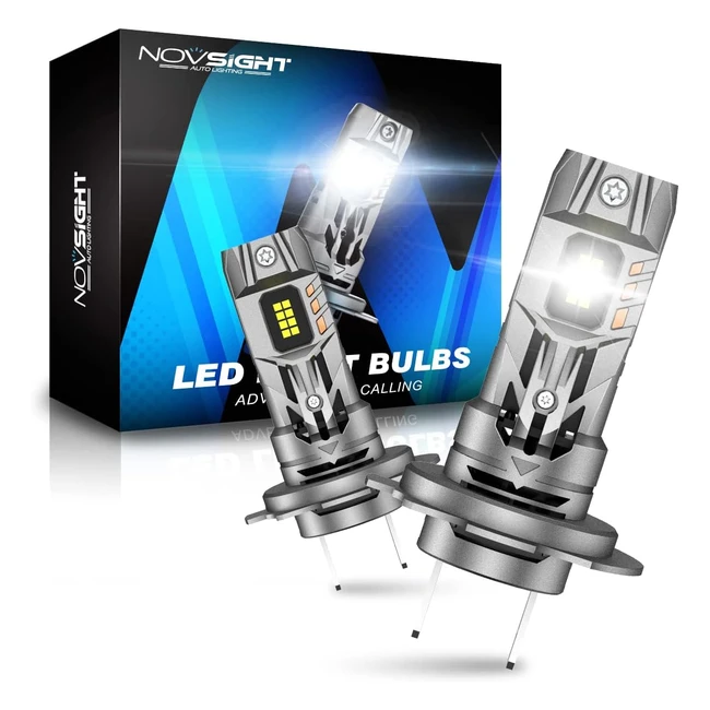 Ampoule LED Voiture H7 Novsight 6500K 16000lm - Puissante, 70W, 500 Lumens, Design Mini