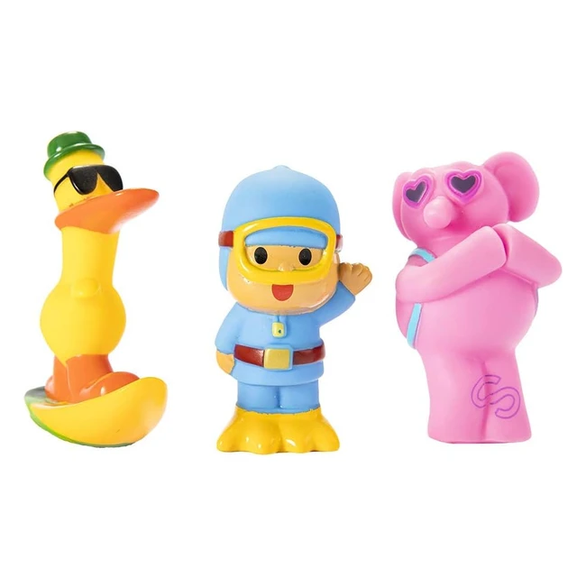 Pocoyo Pocoyoto77200 Leau avec Pocoy Lot de 3 Figurines de Bain TO77200