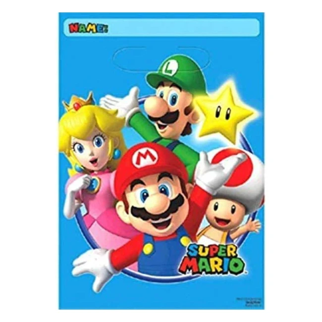 Bolsa de Fiesta Super Mario 8stkb - Regalo Bolsas de Plástico