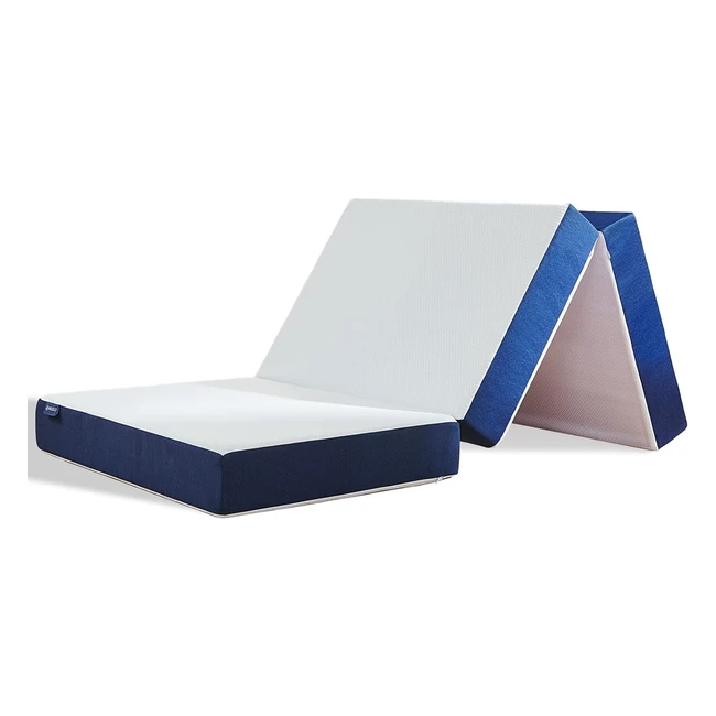 Molblly Folding Mattress Single - 15cm Memory Foam - Washable Cover - Pressure Relief - Fire Resistant - Bed in a Box