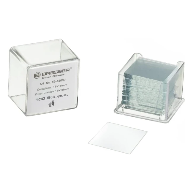 Cubreobjetos Bresser 22x22 mm 100 pzs - Protección y precisión