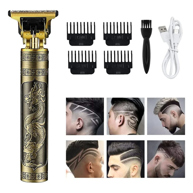 Tondeuse Cheveux Hommes Électrique Waterproof - Kit de Coupe Précision avec 4 Peignes Limites - Coupe et Contours Barbe