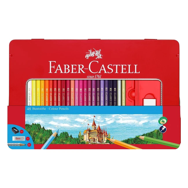 Astuccio 48 Matite Colorate Faber-Castell 115888 - Colori Luminosi