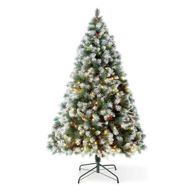 VeryMerry 6ft Claudia Prelit Christmas Tree with 300 LED Lights, Auto-Off Timer, 8 Lighting Modes