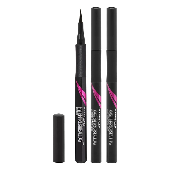 Maybelline Hyper Precise All Day Liner - Ultrathin Felt Tip Brush - Waterproof and Smudgeproof