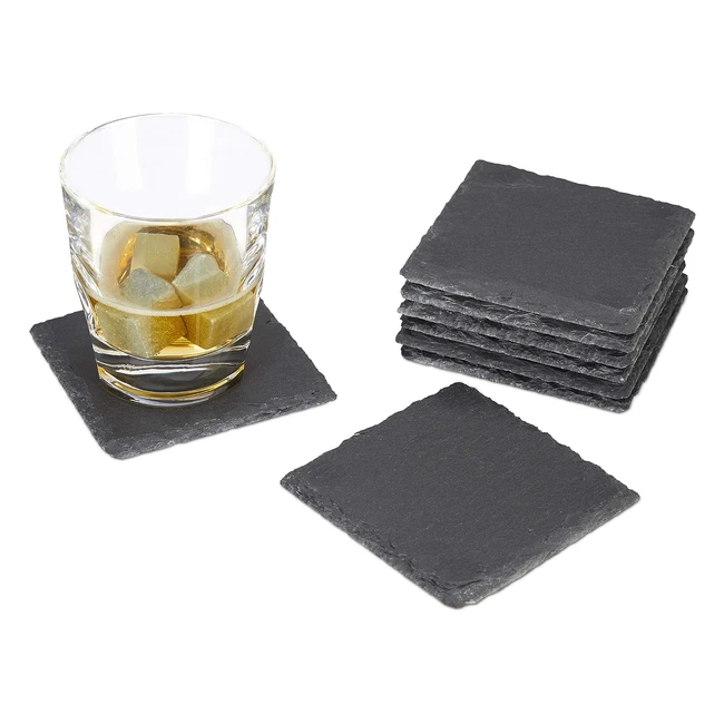 Set de 8 posavasos cuadrado 10x10 cm - Fcil de limpiar - Protege tu mesa