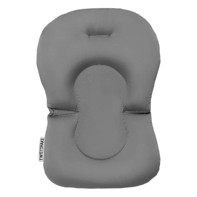 Twistshake Coussin Tapis Antidérapant Nouveau-né avec Support Flottant Siège de Bain Baignoire pour Bébé Chaise Étagère 0 Mois Gris Pastel