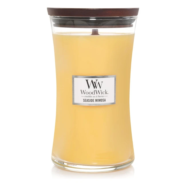 Medium Woodwick Duftkerze in Sanduhrform - Applewood - Nr. 12345 - Natürliches Sojawachs