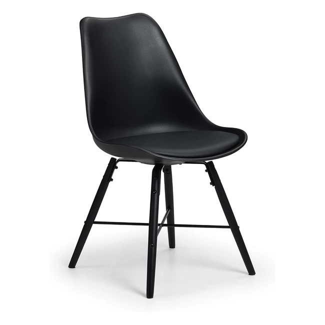 Julian Bowen Kari Dining Chairs - Set of 2, Black - High Quality, Modern Industrial Look