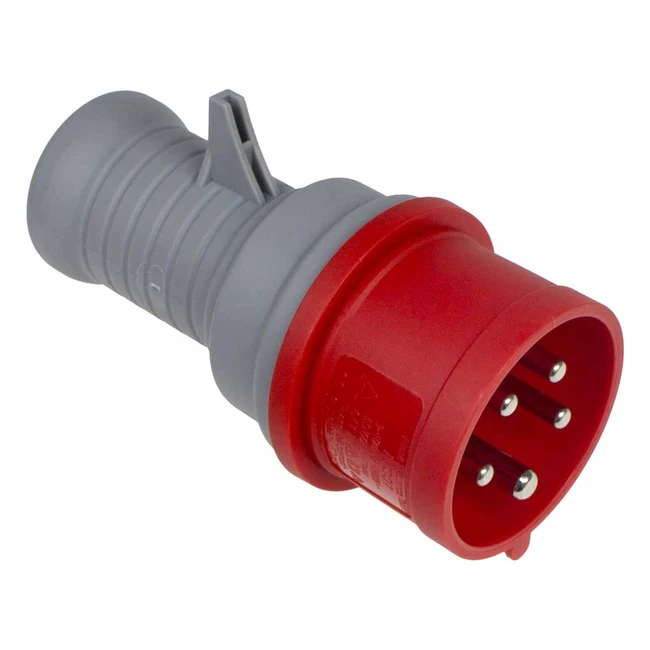 AS Schwabe Drehstromprüfstecker 400V 16A 5polig - Starkstrom Prüfer Diagnosestecker - 1 Stück, rot