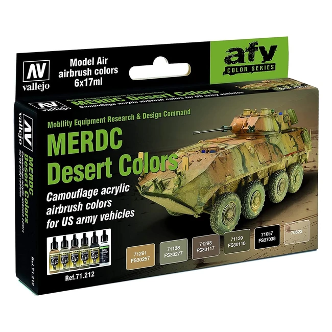 Ensemble de modles Vallejo Air US MERDC Desert Colors - Rf XYZ - Couleurs d