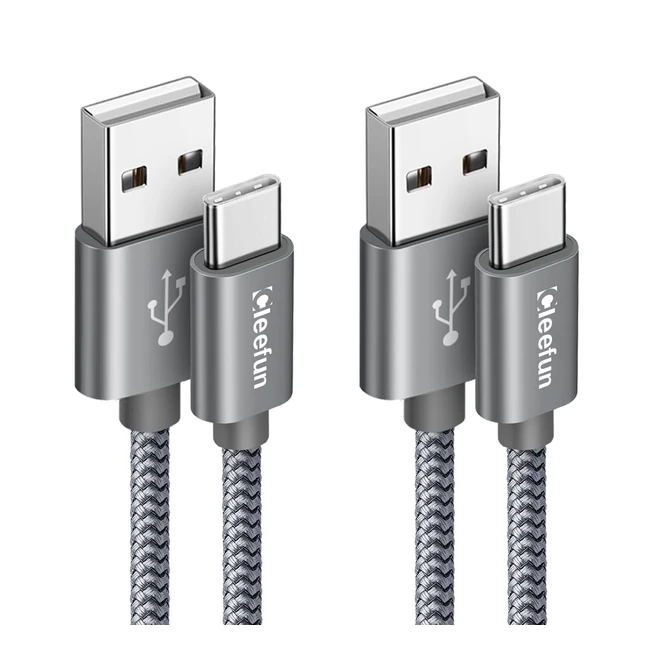 Cleefun USB C Cable 2Pack 18m6ft Fast Charging TypeC Charger Cord for Samsung Galaxy S10 S10 S10e