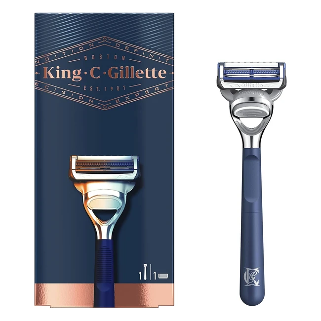 Maquinilla de afeitar King C Gillette - Mango de mquina - 1 cuchilla de recamb