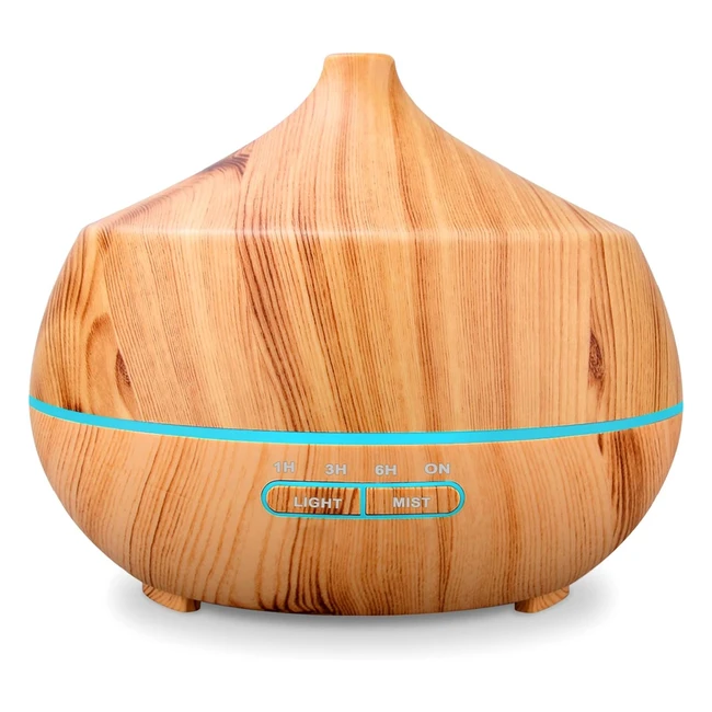 Diffuseur d'huiles essentielles ultrasonique 400ml - Aroma, Parfum, Lumière colorée, Minuterie - Jaune