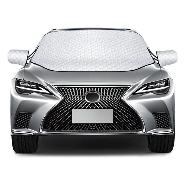 Qcoqce Car Windscreen Cover - Magnetic Snow Cover with Side Wing Mirror Cover - 