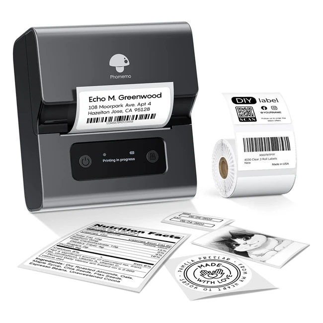 Impresora de etiquetas Phomemo M221 - Bluetooth para telfonos iOS y Android -