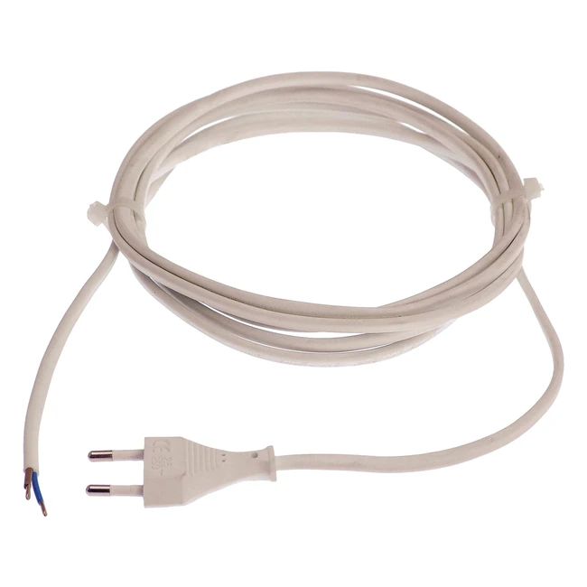 AS Schwabe 70641 Euroanschlussleitung weiß 15m H03VVH2F 2x0.75 230V