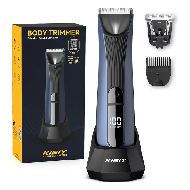 Electric Groin Hair Trimmer - Waterproof Pubic Hair Trimmer with Ceramic Blade Heads