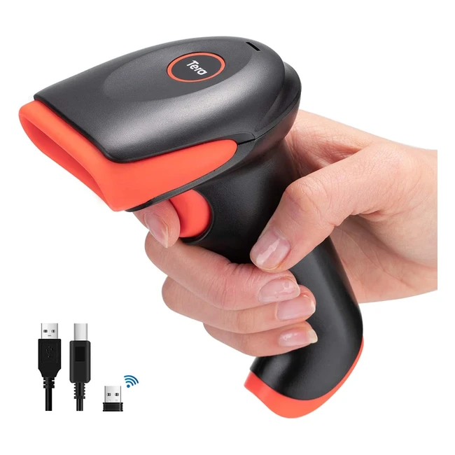 Tera Pro Bluetooth Barcode Scanner - Fast and Precise Scanning - HW0002O