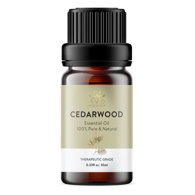 AVD Organics Cedarwood Essential Oil 10ml  Skin  Focus  Woody  Earthy Aroma