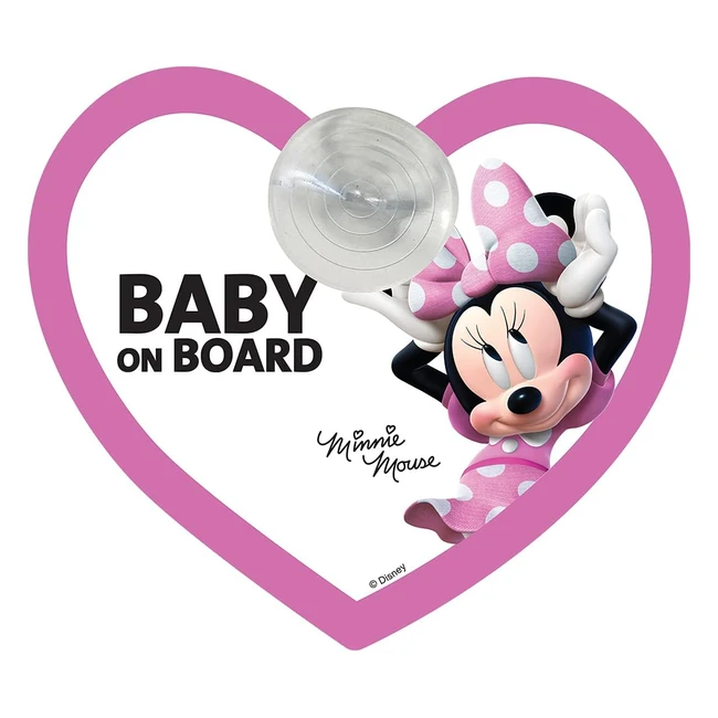 Seal Disney Minnie Baby on Board - Rosa - Ventosa - Ref 12345 - Protege a t