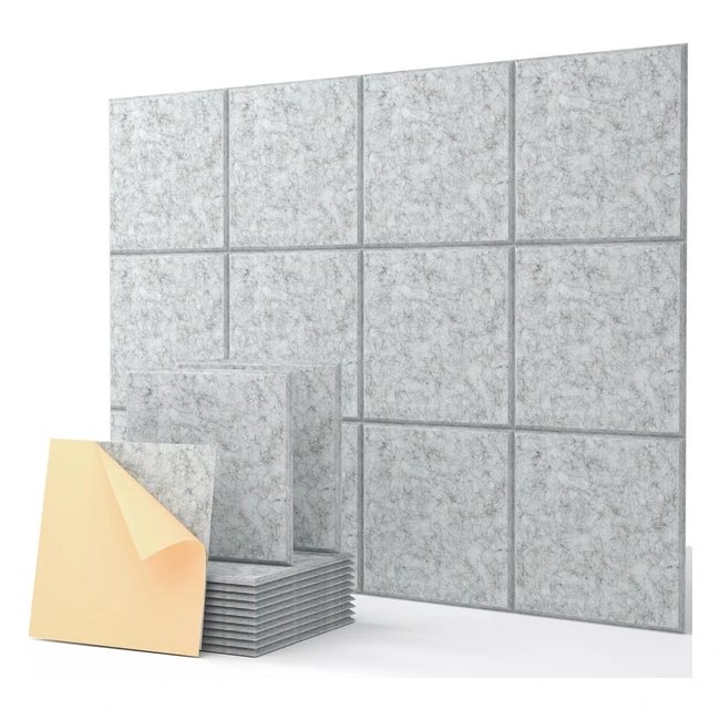 Acoustic Wall Panels - 12 Pack - High Density - Sound Absorbing - Ceiling/Door/Wall Decoration