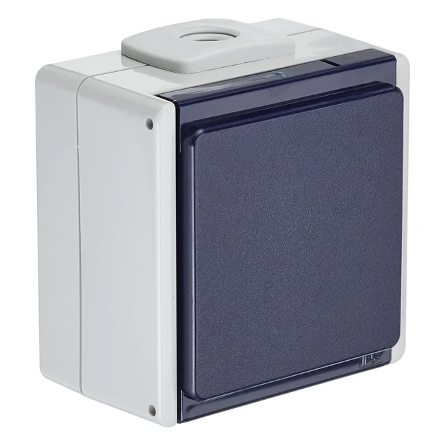 Schwabe Aufputz-Steckdose 1-fach mit 2 Kabeleingngen fr Feuchtrume und Au