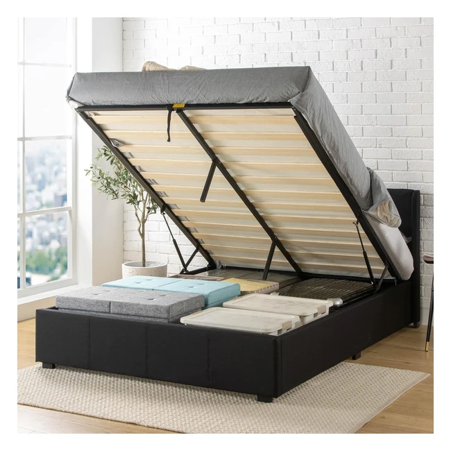 Canapé abatible Zinus 32 cm con somier tapizado y almacenamiento - Maddon