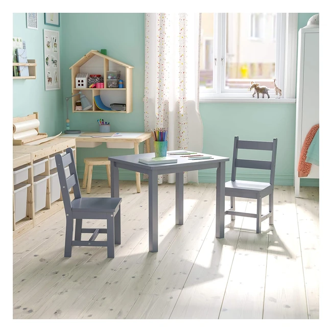 Ensemble de tables d'activité carrées en bois d'ingénierie gris - Flash Furniture