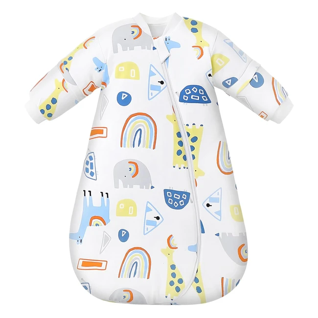 Mikafen Baby Sleeping Bag - Long Sleeves, Winter 3.5Tog, 100% Organic Cotton - 28-32in (6-18 Months)