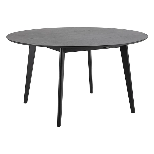 AC Design Furniture Roxanne Runder Esstisch Schwarz 140x76cm Moderne Retro Stil
